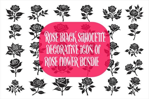 Download Rose Black Silhouette Decorative Icon - Premium Resources