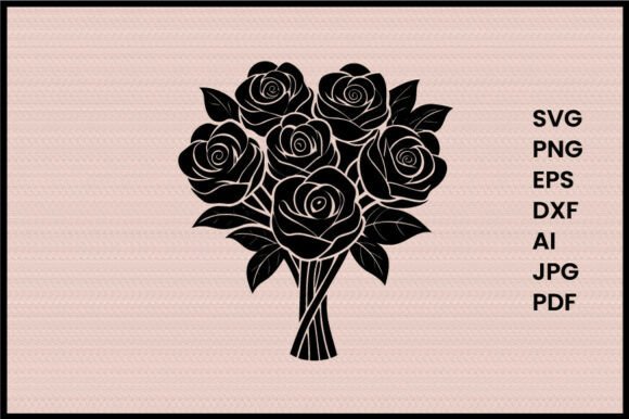 Download Rose Bouquet Illustration Silhouette - Premium Bundle