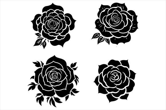 Download Rose Floral Bouquet Silhouette Vector - Premium Bundle